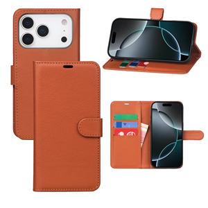 جراب محفظة هاتف محمول من الجلد الصناعي بنمط عصري عالي الجودة لهاتف <span class=keywords><strong>iphone</strong></span> 17 سلسلة مع رصيد - Product Image 3