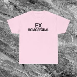 T-shirt Ex Omosessuale a Maniche Corte Unisex Girocollo Stampa Serigrafica Promozionale per Adulti - Product Image 3