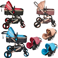 2025 Poussette Bébé Tendance Pliable Meilleure Vente 3 en 1, Poussette de Luxe pour Nouveau-Né avec Siège Auto