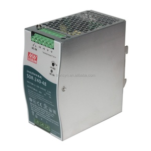 Convertisseur DC-DC Meanwell SDR-240-48 240W 48V à sortie unique, rail DIN industriel avec PFC, transformateur monophasé de type sec - Product Image 1