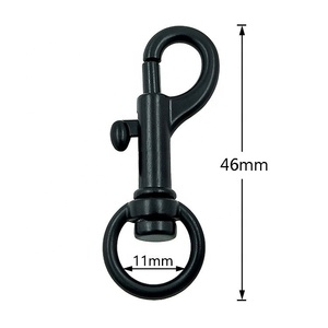 46Mm/54Mm Bạc/Đen Kẽm Hợp Kim Xoay Carabiner Con Chó Khóa Clip Karabiner Trường Hợp Keychain Mùa Xuân Snap Hook - Product Image 6