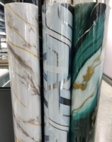 Papier peint auto-adhésif, autocollants muraux 3D en PVC, rouleau imperméable, vinyle marbré, décoration de luxe noire pour la maison, salon, cuisine