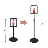 Support de signalisation portable réglable et rotatif, support d'affiche robuste et imperméable pour l'affichage