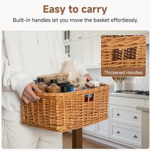 <span class=keywords><strong>Panier</strong></span> de rangement <span class=keywords><strong>en</strong></span> <span class=keywords><strong>osier</strong></span> tressé à la main sur mesure pour le salon et la chambre, idéal pour organiser les jouets, les livres et la décoration intérieure - Product Image 3