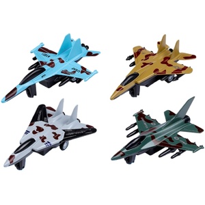 एलॉय पुल-बैक लड़ाकू विमान 4 शैलियों बच्चों के लिए मिश्रित डाई-कास्ट विमान मॉडल खिलौने - Product Image 2