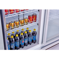 Vitrine réfrigérée commerciale R290 à refroidissement statique pour boissons, 1/2/3 portes, 0-10 °C ° C pour les magasins de détail