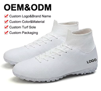 Chaussures de football sans lacets 2026 FG à tige haute unisexe professionnelles pour entraînement extérieur printemps-hiver avec logo personnalisé