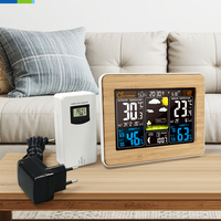 Station météo numérique LCD affichage couleur réveil capteur sans fil salon bureau utilisation batterie comprend baromètre