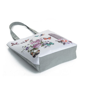 Bolsos de Hombro de Diseño Vintage Italiano, Bolsos de Playa Florales de Verano para Mujer, Bolsos de Mano de Lona Individual para Compras, Gran Capacidad - Product Image 3