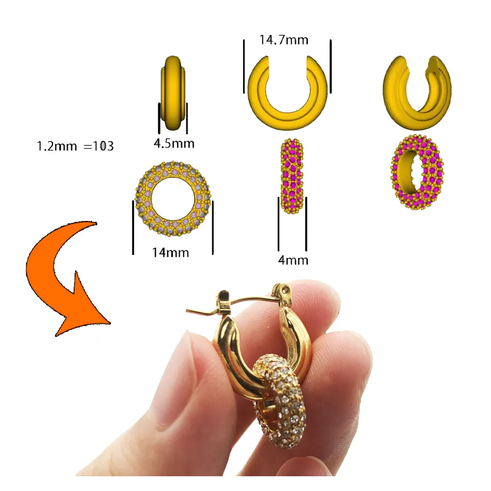 SeeSY Anpassbarer Schmuck Custom Fashion Personal isierte Edelstahl Ohrringe Custom Jewelry Maker Hersteller