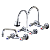 Robinet de cuisine à double poignée et double commande, universel, chaud/froid, pour évier, style classique, robinet de salle de bain, directement de l'usine