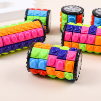 Puzzle 3D Magic Tower en plastique en forme de maïs, cylindrique, rotatif, créatif, casse-tête, jouet anti-stress