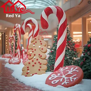 Adorno Navideño Gigante <span class=keywords><strong>de</strong></span> Resina - <span class=keywords><strong>Galleta</strong></span> <span class=keywords><strong>de</strong></span> Bastón <span class=keywords><strong>de</strong></span> Caramelo con Color y Diseño Personalizados para Exhibición Navideña - Product Image 2