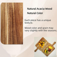 Acacia houten snijplank met handvat, charcuterieplank, kaasplank, broodplank, groenten- en fruitplank
