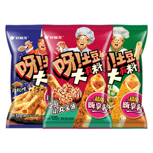 Orion O! <span class=keywords><strong>Frites</strong></span> Karto 120g, collation soufflée décontractée, saveur crème fraîche et salade, chips de pommes de terre - Product Image 1