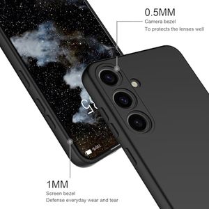 Custodia per cellulare SHT in silicone morbido, resistente e elegante, nera, con design Armor per S25, anti-caduta, testata e verificata - Product Image 2