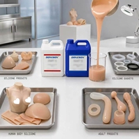 Silicone liquide platine de qualité alimentaire, sans danger pour la peau, pour prothèses médicales, maquillage SFX et modèles anatomiques réalistes