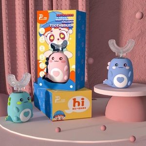 แปรงสีฟันซิลิโคนรูปตัวยูไฟฟ้าแบบขายส่ง แปรงสีฟันอัตโนมัติสำหรับเด็ก หัวแปรงรูปตัวยูแบบโซนิคสำหรับเด็ก - Product Image 6