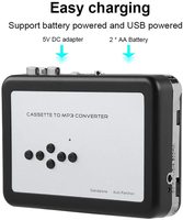 Portable Cassette à MP3 Convertisseur audio Transfert Cassettes Cassettes USB Lecteur Flash autonome Cassettes USB capture