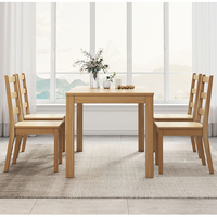 Table à manger et chaises modernes en bois massif avec 4 6 8 places pour ensemble de meubles de salle à manger