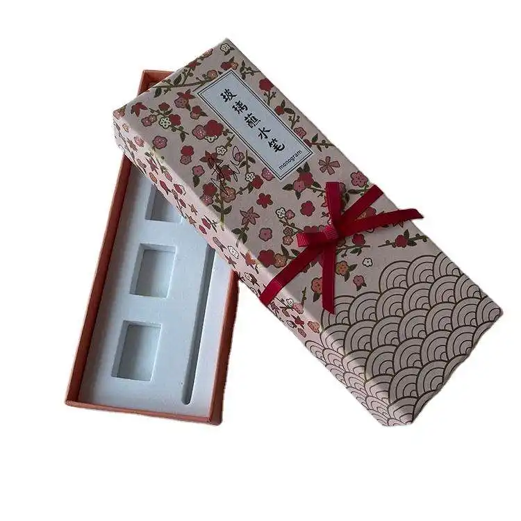 Индивидуальный логотип квадратная и длинная Роскошная бумажная коробка подарочная упаковка картонная бумажная коробка для ручки