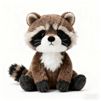 Peluche personnalisée en forme de raton laveur mignon, rembourrage en coton PP, matière douce, design exquis de petit animal, aventure dans la forêt tropicale