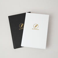 Journal élégant en cuir PU relié en couverture rigide A5, coffret cadeau avec logo personnalisé, papier de qualité supérieure, carnet de notes
