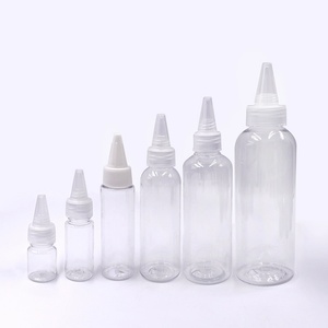 ขวดบีบพลาสติก PET ขนาด 50 มล. 100 มล. 250 มล. พร้อมฝาเกลียวสำหรับใส่หมึก น้ำมันใส่ผม ขายดี - Product Image 3