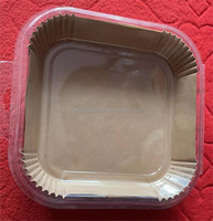 Papier sulfurisé carré non blanchi jetable, antiadhésif et résistant à l'huile pour friteuse à air, rôtissage, micro-ondes – Revêtement premium pour assiettes et bols