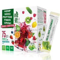 Supplément Super Alimentaire en Poudre pour Gestion du Poids, Substitut de Repas Végétalien, Peptides de Graines de Chanvre, Multi Fibres Alimentaires, OEM