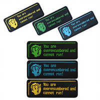 Patch humoristique personnalisé en gros pour la course à pied, avec motif de surpoids et fermeture auto-agrippante