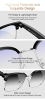 Gafas Inteligentes W100D 2025, Traductor, Anti Luz Azul, Lentes Fotocromáticas, Gafas de Sol, Traducción Chat GPT, Gafas Inteligentes con Audio