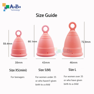<span class=keywords><strong>Copas</strong></span> <span class=keywords><strong>Menstruales</strong></span> Reutilizables Ecológicas al por Mayor, Copa Menstrual para Principiantes con Anillo, 100% Silicona de Grado Médico, Copa para el Periodo, ISO13485 - Product Image 4
