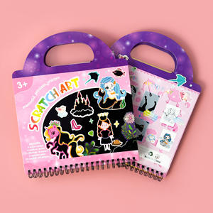 Sirène licorne <span class=keywords><strong>Prince</strong></span> Scratch Note <span class=keywords><strong>dessiner</strong></span> livre créatif bricolage Art pour maternelle papier écriture jouet avec poignée boîte emballée - Product Image 3