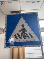 Panneau de signalisation pour passage piétonnier à LED, panneau de sécurité réfléchissant pour la sécurité des piétons, pour utilisation en extérieur