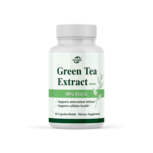 OEM ODM Private Label Green Tea Extract EGCG 50% Capsules, Supports Antioxidant Status Halal Dietary Supplement