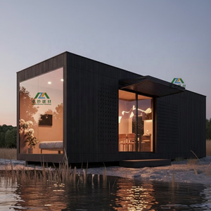 Cabane en bois préfabriquée moderne et contemporaine, écologique, alimentée <span class=keywords><strong>à</strong></span> l'énergie solaire, durable, imperméable, pour hôtel, appartement - Product Image 1