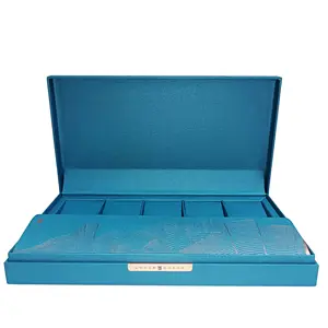 SP2637 Caixa de papel para óculos, cigarros, perfumes, joias, caixa azul luxuosa por atacado