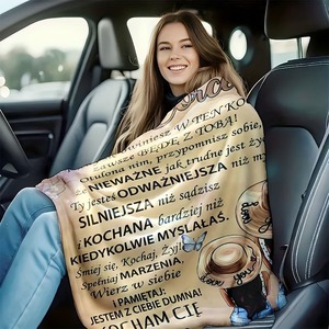 Couverture en flanelle douce personnalisée avec portrait mère-fille, imprimée, rectangulaire, pour la décoration de la maison, utilisable en toutes saisons - Product Image 3