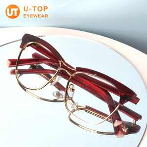 Montures de lunettes optiques Utop, mode, haute densité, luxe, <span class=keywords><strong>pour</strong></span> hommes, design œil de chat, en acétate - Product Image 4