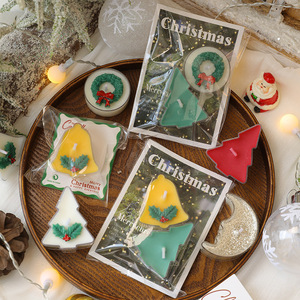 Bougies chauffe-plat parfumées de Noël faites à la main, écologiques, créatives, en forme de sapin, cloche, lune, couronne, pour aromathérapie, fête et décoration intérieure - Product Image 6
