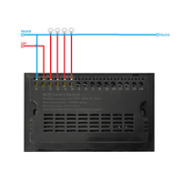 Interrupteur intelligent Wi-Fi Zowie ASF-146 4 voies, 10A, verre trempé, étanche, panneau tactile de luxe, sans fil neutre, commande vocale bidirectionnelle
