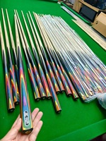 Nouvelle queue de billard de piscine en acier d'érable à tige traversante noir huit boules petite tête 16 couleurs 13mm arbre en Fiber de carbone