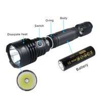 Sofirn C8L Lampe de poche LED puissante longue portée 3100LM Torche rechargeable Lampe de poche tactique LED 21700 avec indicateur de puissance