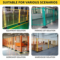 Clôture de Sécurité Industrielle en Fer Galvanisé, Barrière de Sécurité Démontable pour Atelier, Filet d'Isolation Écologique Antirouille