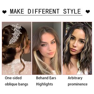 Extensions capillaires synthétiques lisses brunes FUJIA, style barbe <span class=keywords><strong>de</strong></span> dragon, avec <span class=keywords><strong>frange</strong></span> et <span class=keywords><strong>longs</strong></span> côtés, 12 pouces, 2 pièces à clips latéraux - Product Image 4