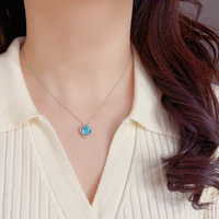 Ensemble collier et boucles d'oreilles Resoul, pendentif floral en zircon cubique, bijoux fantaisie en laiton, vente en gros
