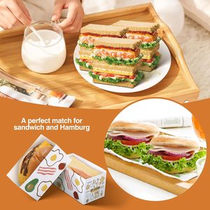 Caja de Empaque Personalizada para <span class=keywords><strong>Hamburguesas</strong></span> y Desayunos, Caja de Papel Impresa para Sándwiches de Huevo, Cajas de Empaque para Alimentos - Product Image 4