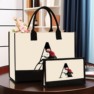 Bolso Tote Minimalista para Mujer, para el Uso Diario, en Lona, Disponible en Blanco, con Impresión de Logotipo Personalizado para Oficina, Comercio Minorista, Muestra OEM - Product Image 1