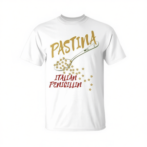 T-shirt Pastina Italian Penicillin bianca girocollo taglia adulto - Product Image 2